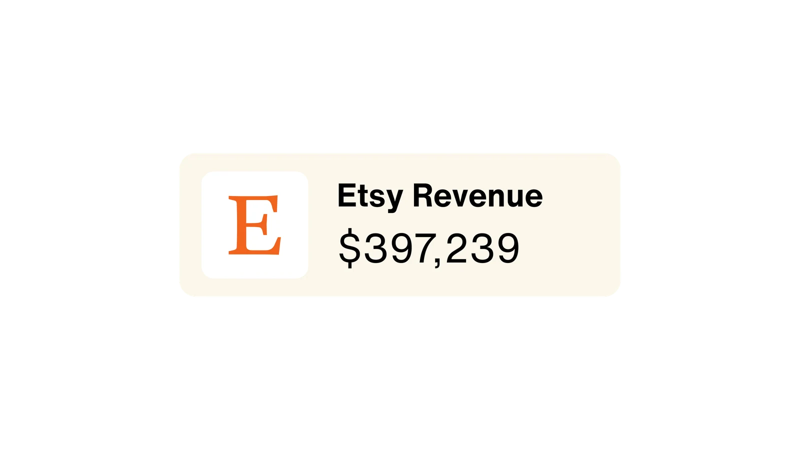 Etsy Revenue Card preview
