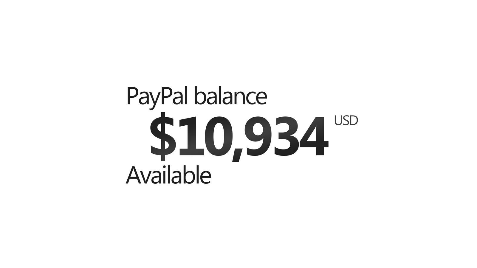 PayPal Balance preview