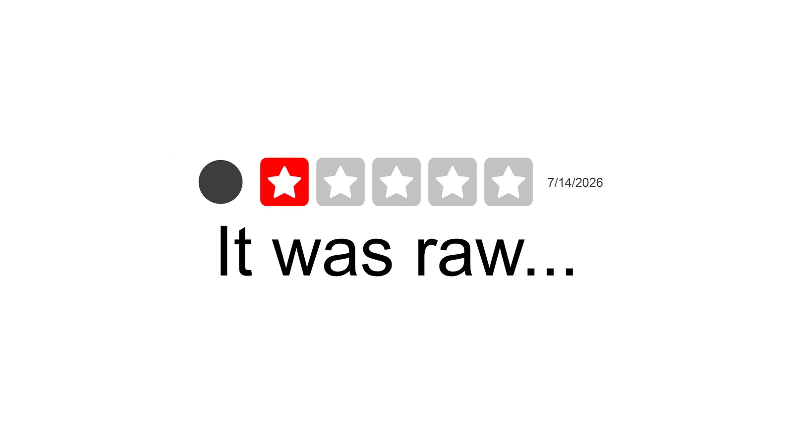 1-Star Review Card preview